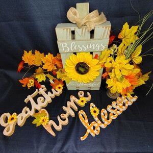 Autumn Decor Set with Sunflower Accents